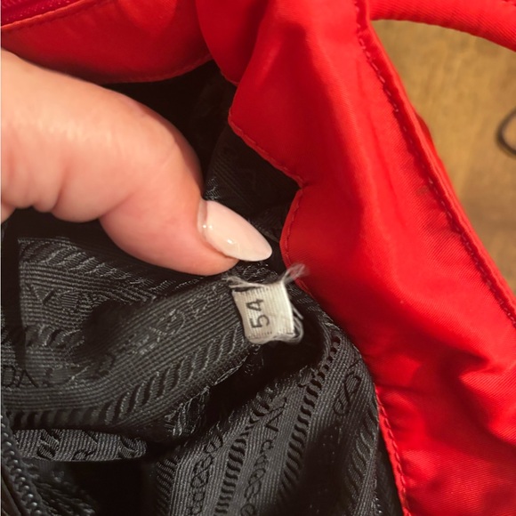 Prada Vibrant Red Nylon Shoulder Bag - Picture 6 of 8